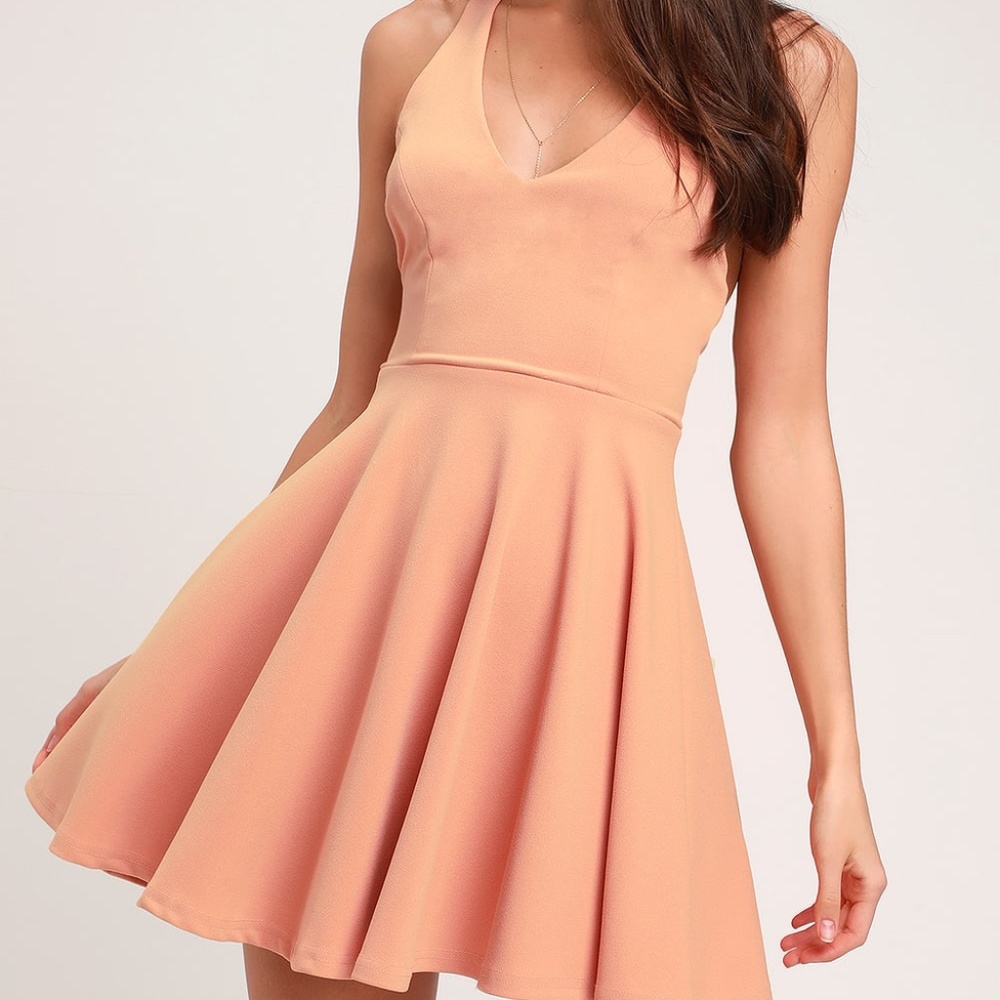 Peach Skater dress